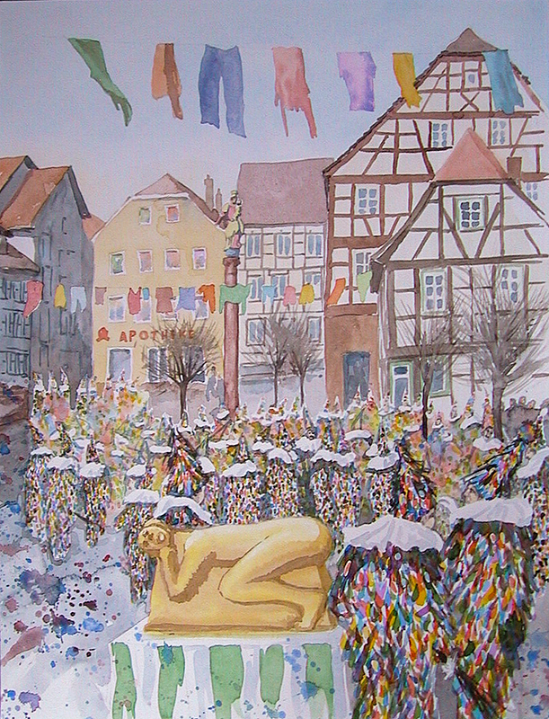 Davorin Manovic, manovic.de, Aquarellmalerei, Stadt Buchen, Odenwald, Buchen im Odenwald, Manovic Maler und Illustrator, Tuschezeichnung, Druck auf Leinwand, Bilderrahmen, Bilder und Rahmen Manovic, Einrahmungswerkstatt, Passepartout, Fine Art Drucke, Großformatdrucker.